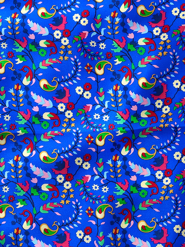 Blue All Over Silk Pocket Square