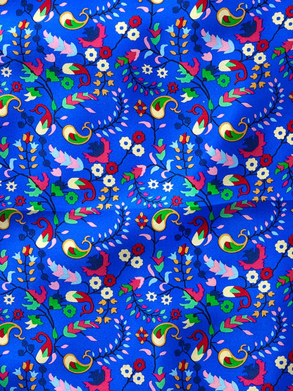 Blue All Over Silk Pocket Square