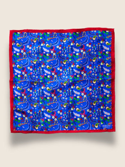 Blue All Over Silk Pocket Square