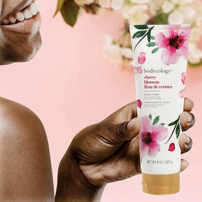 Bodycology Shea Butter Body Cream Cherry Blossom 227g كريم الجسم بزبدة الشيا من بوديكولوجي برائحة زهر الكرز - Princess Cosmetics Qatar