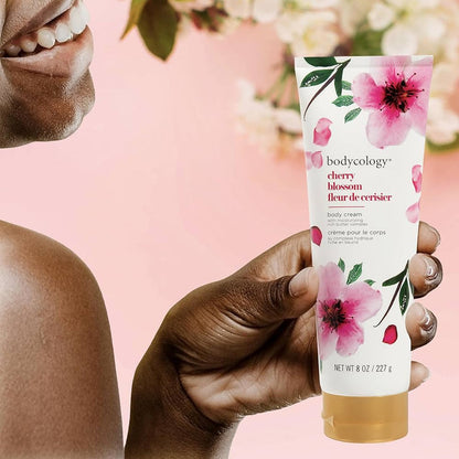 Bodycology Shea Butter Body Cream Cherry Blossom 227g كريم الجسم بزبدة الشيا من بوديكولوجي برائحة زهر الكرز - Princess Cosmetics Qatar