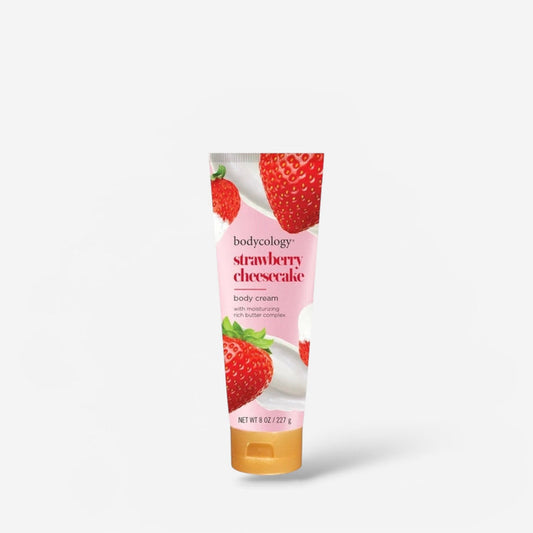 Bodycology Shea Butter Body Cream Strawberry Cheesecake 227g كريم الجسم بزبدة الشيا من بودي كولوجي بنكهة تشيز كيك الفراولة - Princess Cosmetics Qatar