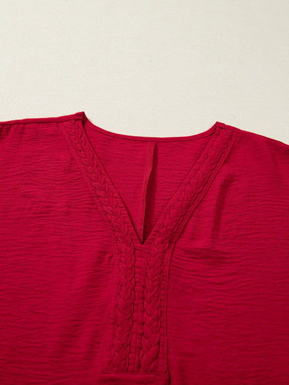 Braided Detail Half Sleeve Blouse