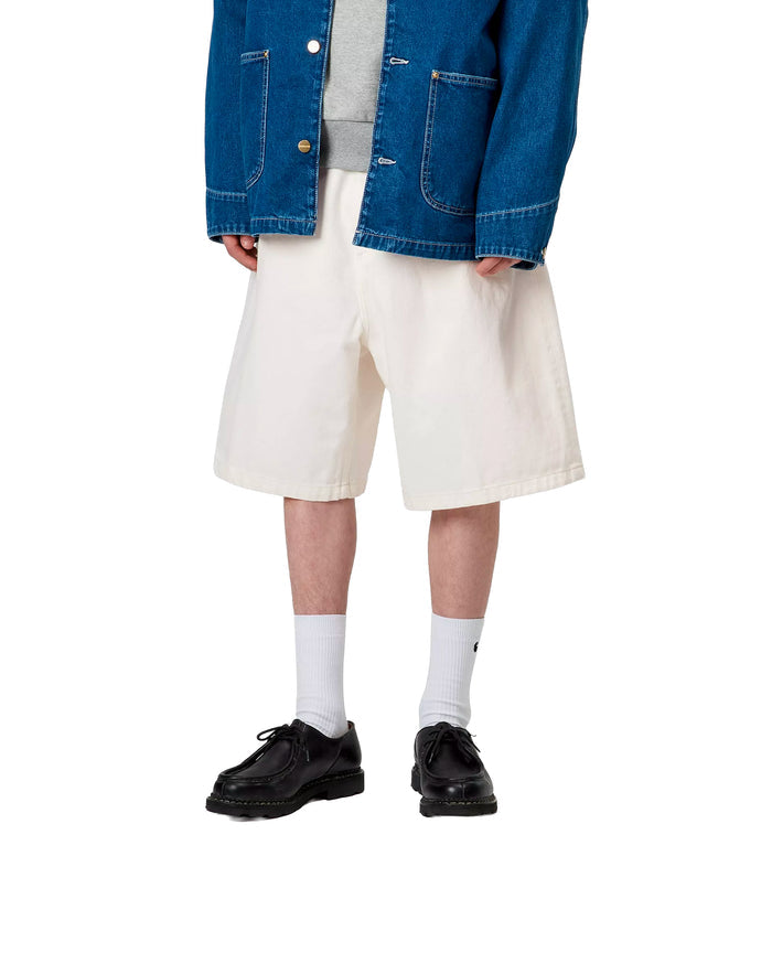 Carhartt WIP-Brandon Short White Rinsed-Starcowparis