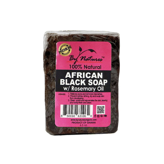 By Natures African Black Soap [Rosemary Oil] 6oz