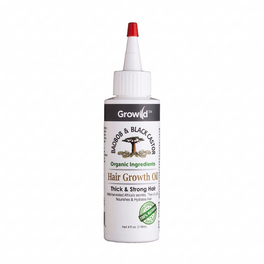By Natures Growild Hair Growth Oil [Baobab & Black Castor] 4oz