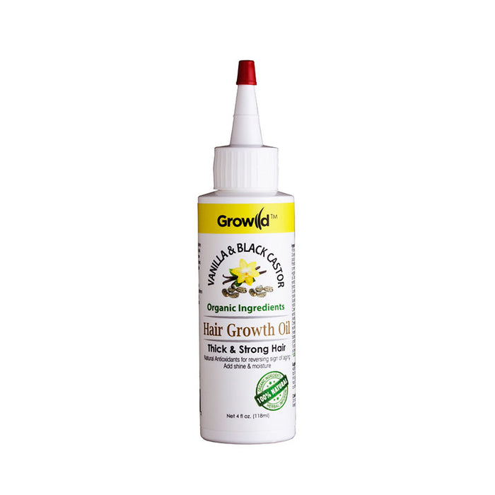 BY NATURES hair growth oil for women bottle with nozzle Vanilla and Black Castor organic formula