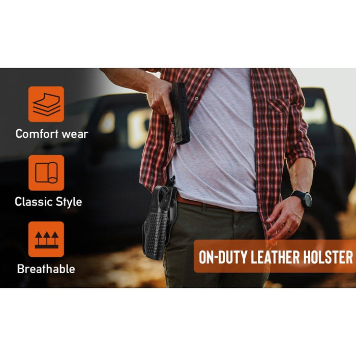 Byrna SD/LE Leather Basketweave Duty Holster