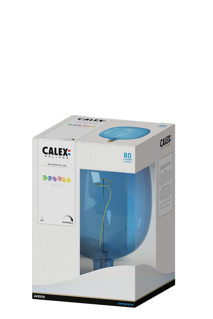 Calex Avesta Lamp - E27 - Filament - Sapphire Blue - WarmWhite - 4W