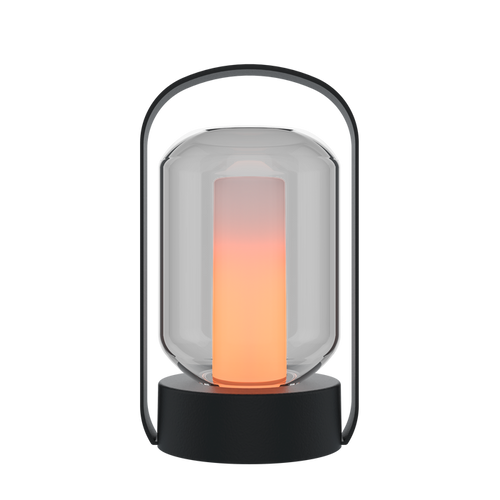 Calex Como Outdoor Table Lantern - Rechargeable - Black