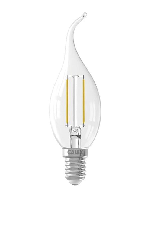Calex Filament LED Lamp - E14 - BXS35 - Clear - 2W
