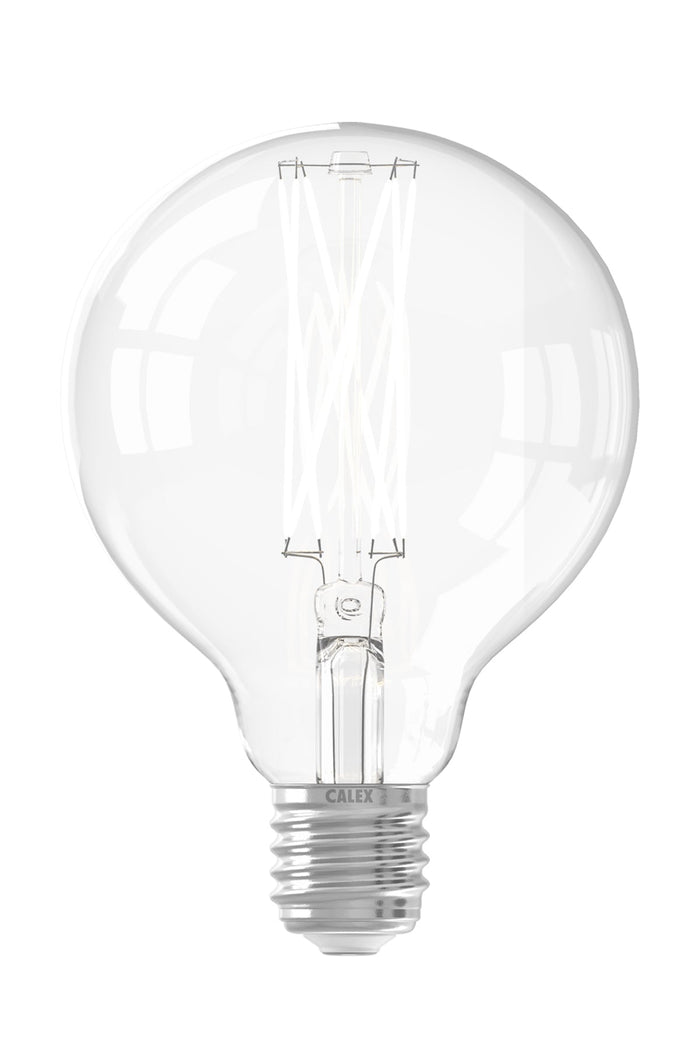 Calex Filament LED Lamp - E27 - G95 - Clear - 4W - Dimmable