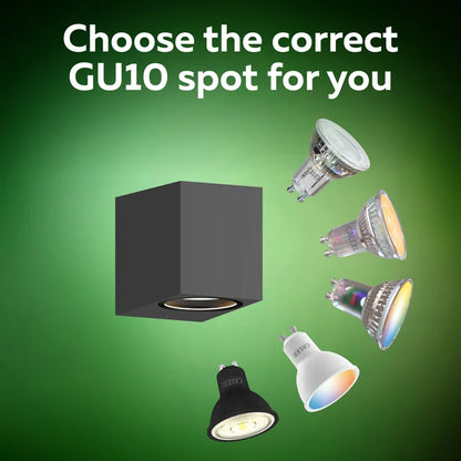 Calex Sanremo Wall Light Downlight - GU10 - Anthracite