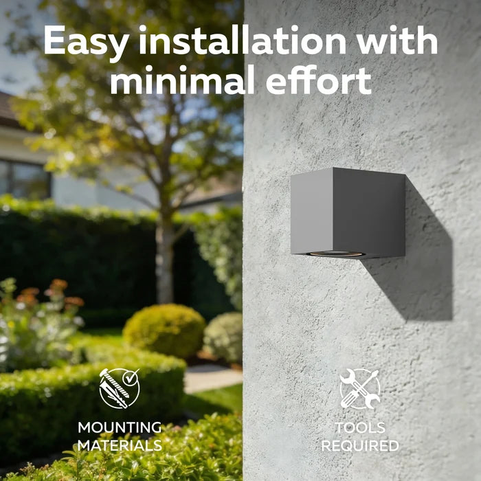 Calex Sanremo Wall Light Downlight - GU10 - Anthracite