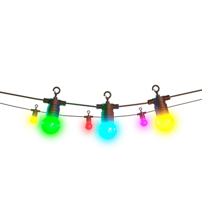 Calex Smart Outdoor String Light – 15 bulbs – RGBIC+CC