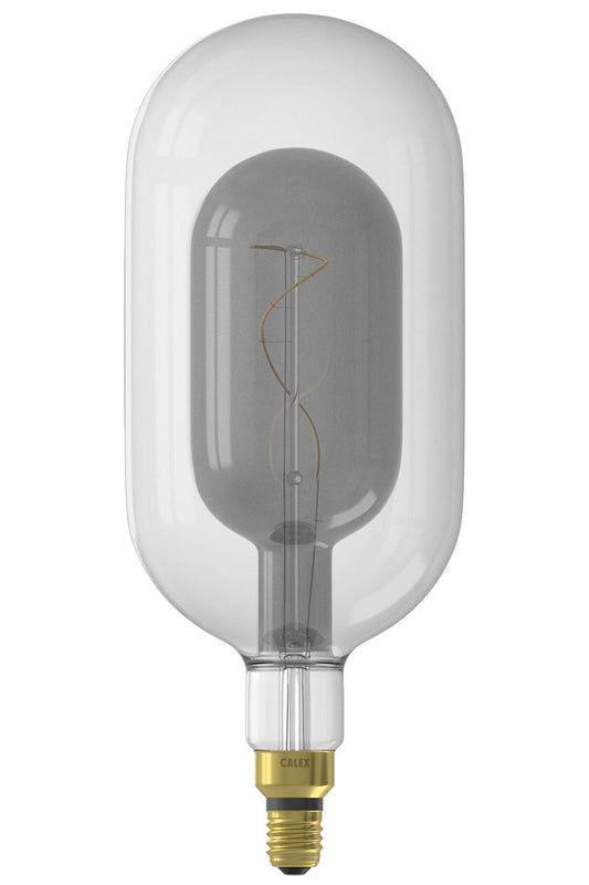 Calex Sundsvall LED Lamp - E27 - Clear/Titanium - 3W - Dimmable