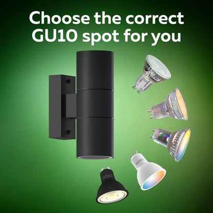 Calex Turin Wall Light - Up & Down - 2x GU10 - Anthracite