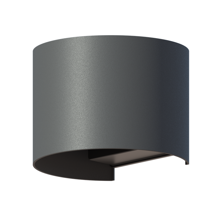 Calex Verona LED Wall Light Oval - Up & Down - Anthracite