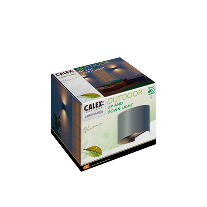 Calex Verona LED Wall Light Oval - Up & Down - Anthracite