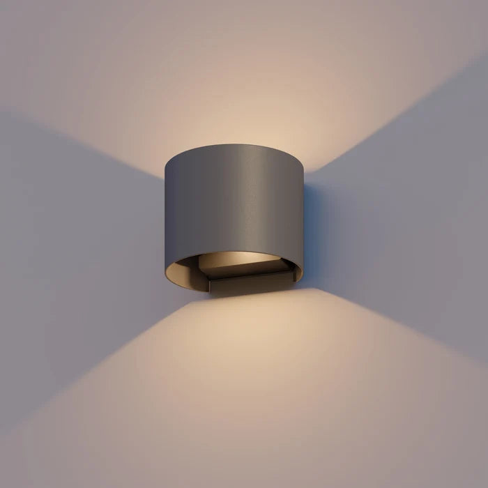Calex Verona LED Wall Light Oval - Up & Down - Anthracite