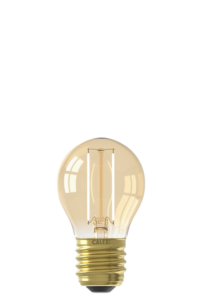 Calex Warm Filament LED Lamp - E27 - P45 - Gold - 2W