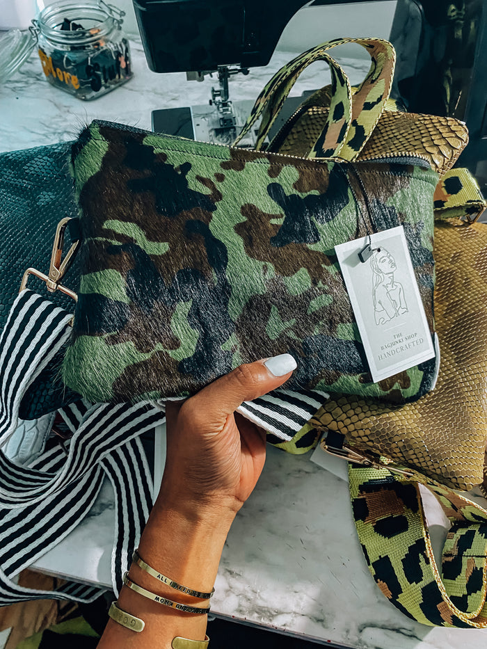 Camo Leather Pouchette image 0