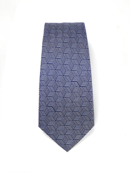 Campania Structure Black & White Silk Tie