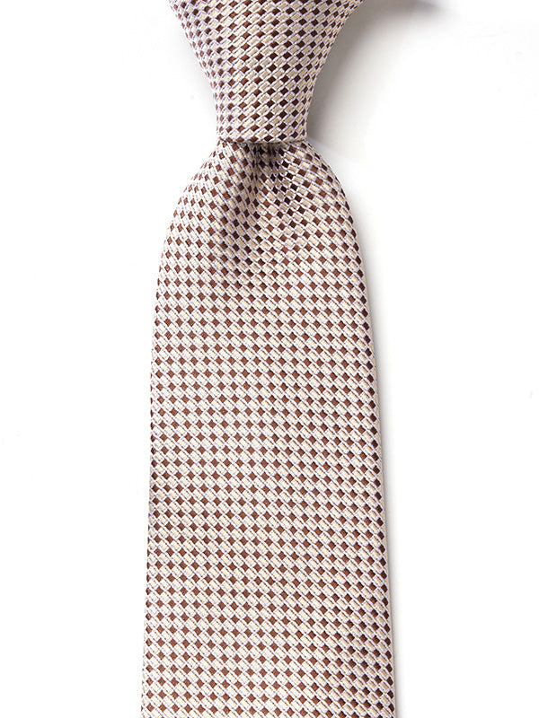 Campania Structure Dark Beige Silk Tie
