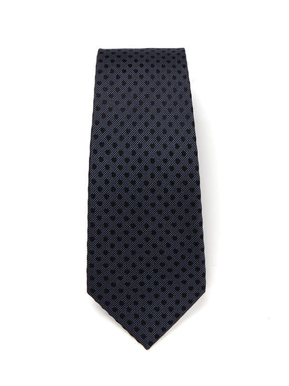Campania Structure Dark Black Silk Tie