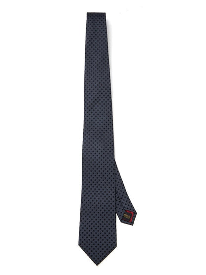 Campania Structure Dark Black Silk Tie