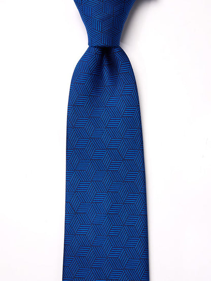 Campania Structure Dark Blue Silk Tie