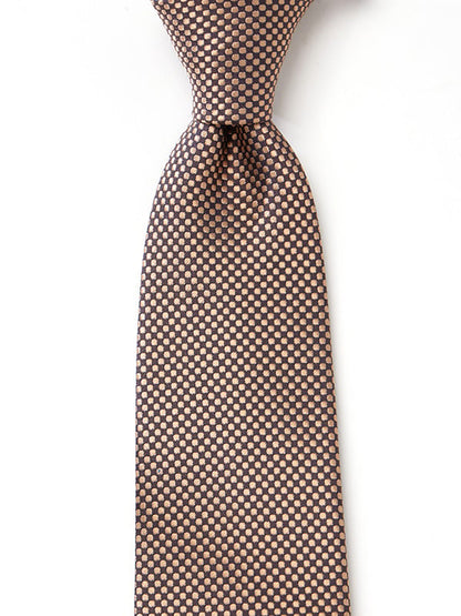 Campania Structure Dark Brown Silk Tie