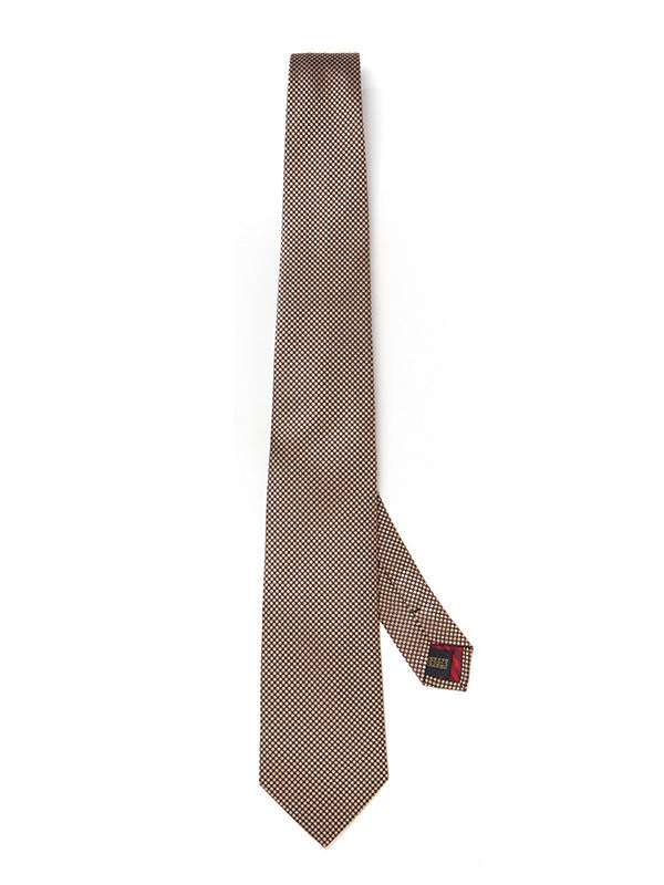 Campania Structure Dark Brown Silk Tie