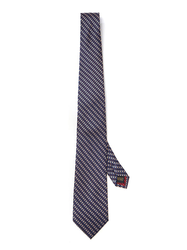 Campania Structure Dark Brown Silk Tie