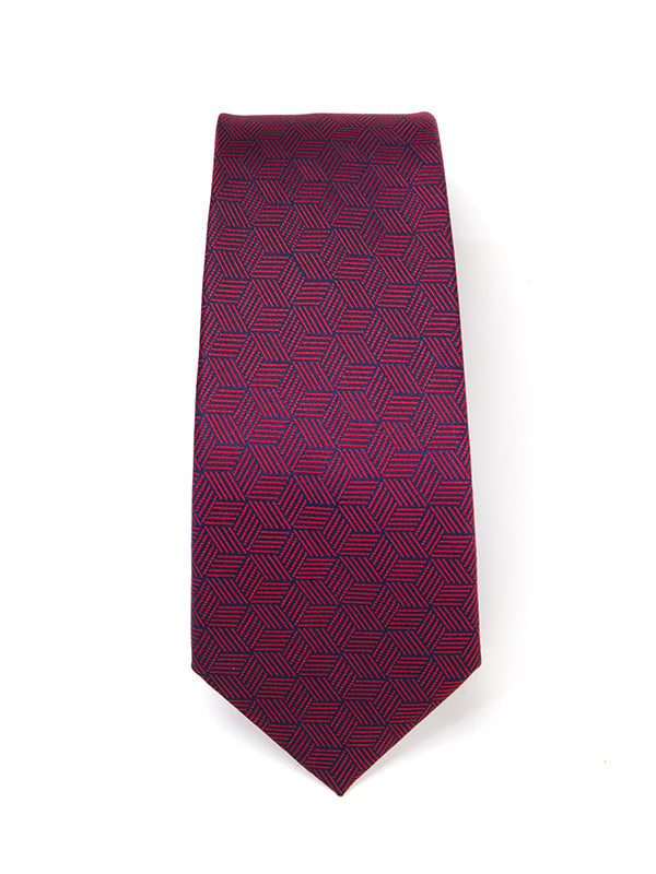 Campania Structure Dark Maroon Silk Tie