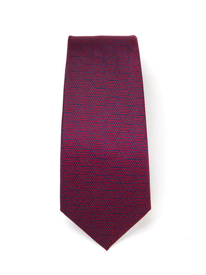 Campania Structure Dark Maroon Silk Tie