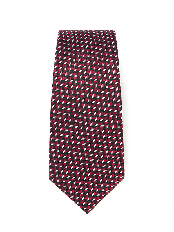 Campania Structure Dark Maroon Silk Tie