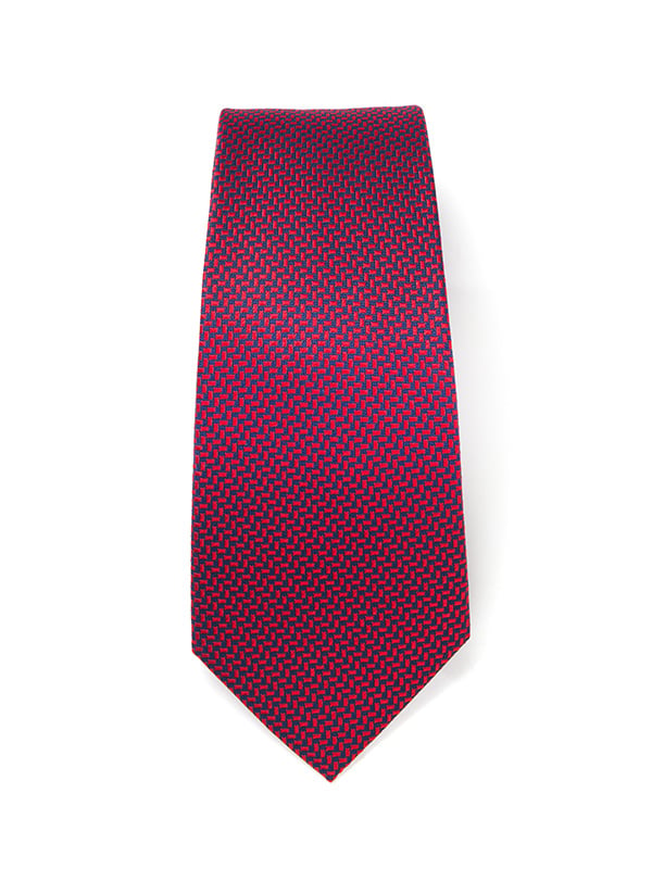 Campania Structure Dark Maroon Silk Tie