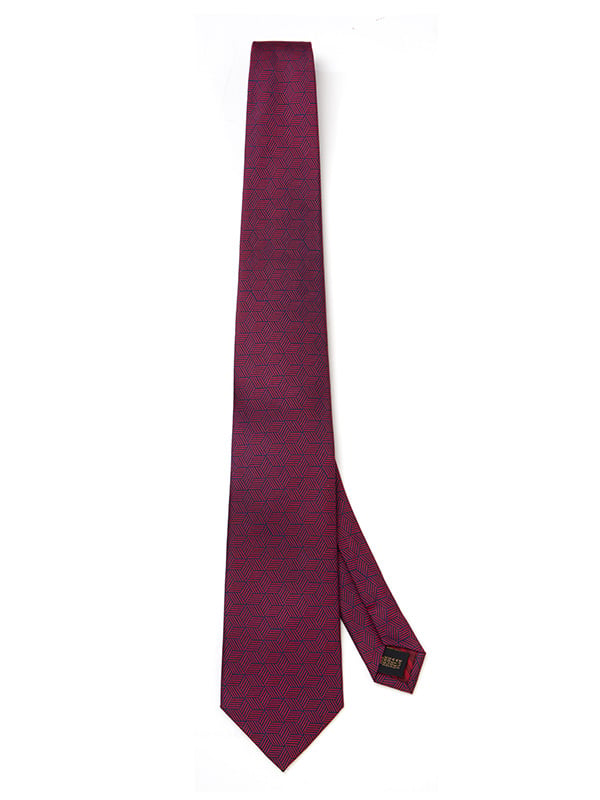 Campania Structure Dark Maroon Silk Tie