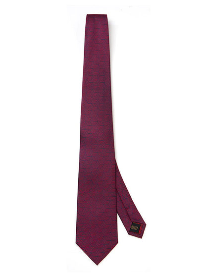 Campania Structure Dark Maroon Silk Tie