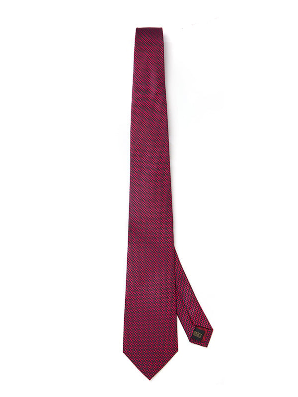 Campania Structure Dark Maroon Silk Tie
