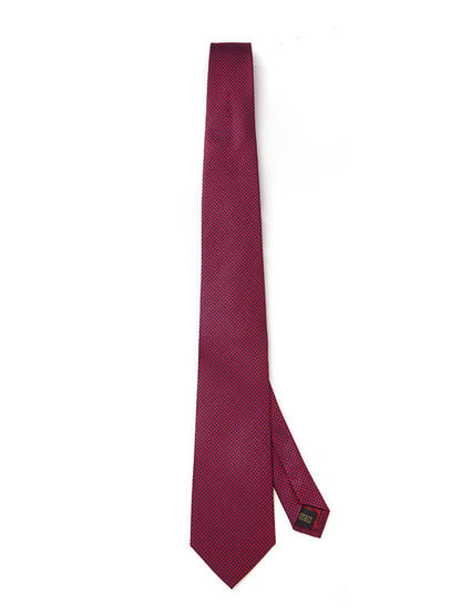 Campania Structure Dark Maroon Silk Tie