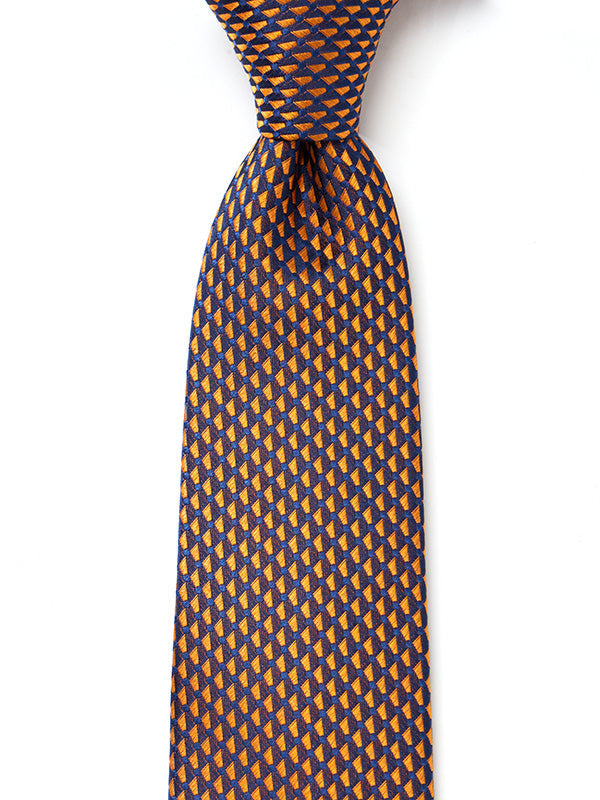 Campania Structure Dark Orange Silk Tie