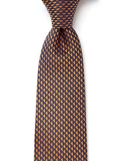 Campania Structure Dark Orange Silk Tie