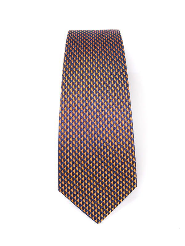 Campania Structure Dark Orange Silk Tie