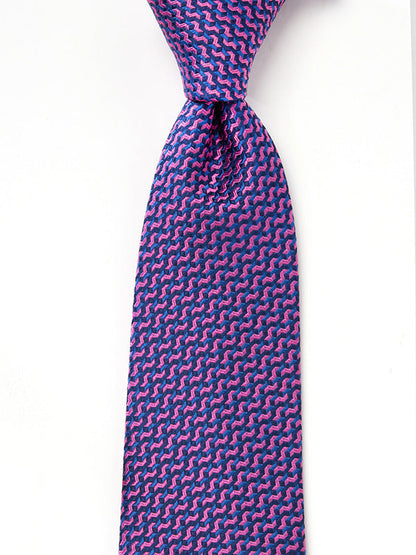 Campania Structure Dark Pink Silk Tie