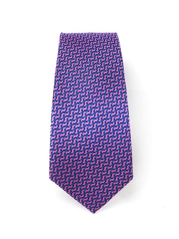 Campania Structure Dark Pink Silk Tie