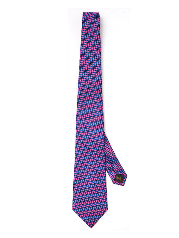 Campania Structure Dark Pink Silk Tie