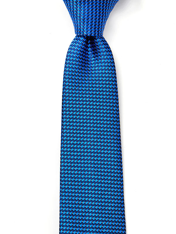 Campania Structure Medium Blue Silk Tie