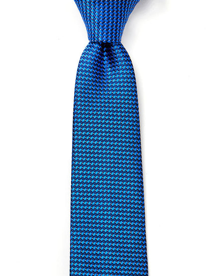 Campania Structure Medium Blue Silk Tie